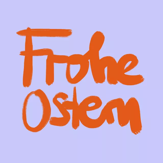 Kissen Frohe Ostern Orange Lila