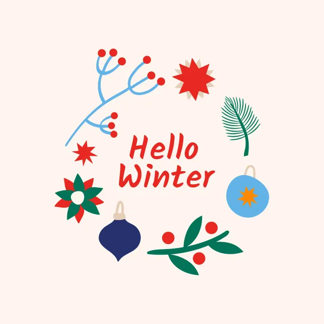 Kissen Hello Winter Vanilla