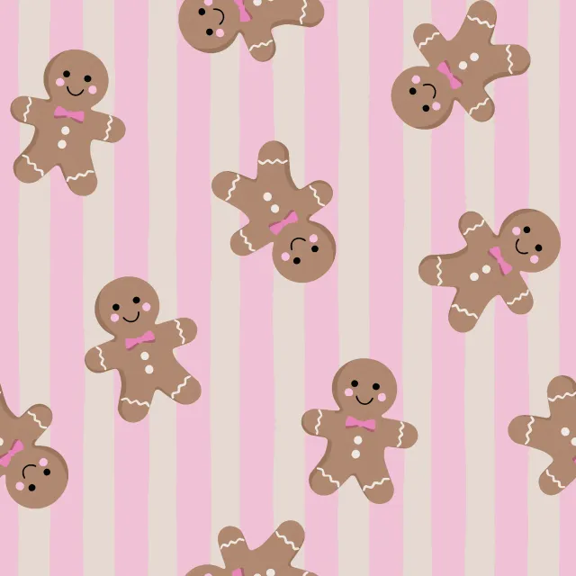 Kissen Lebkuchen rosa Streifen