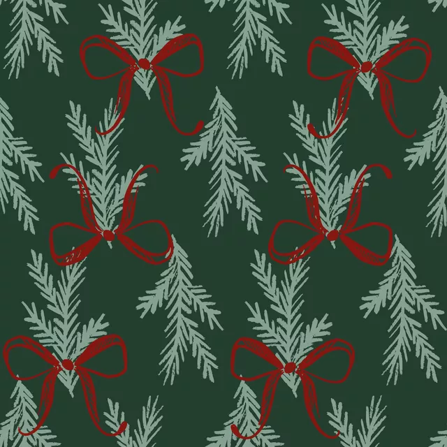 Servietten Tannenzweige Schleife grün