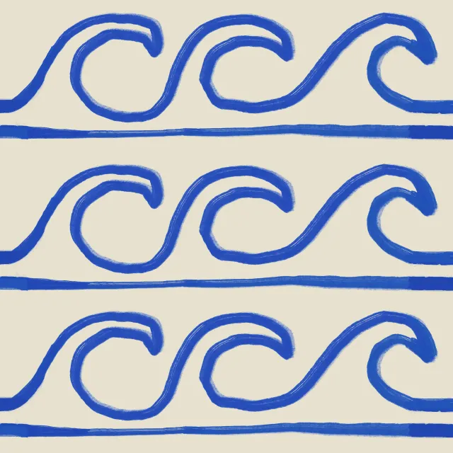 Kissen Painted Waves