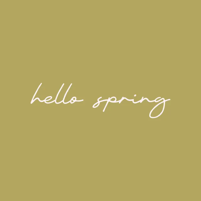 Kissen Hello Spring Lettering olive