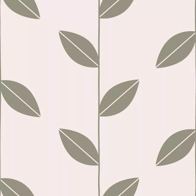 Kissen Blätter Grün Beige