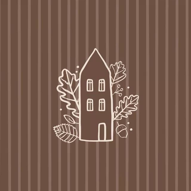 Kissen Herbst Haus Braun