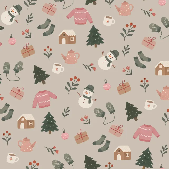 Tischläufer Ganz viel Weihnachten beige