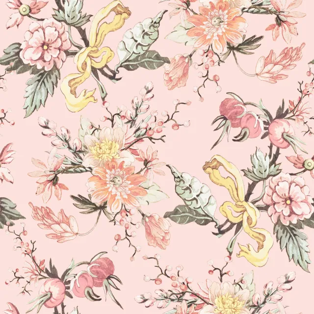 Bankauflage Pink Chinoiserie Garten