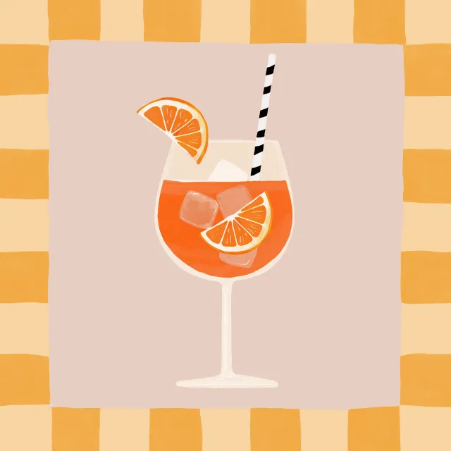 Kissen Cocktail gelb orange