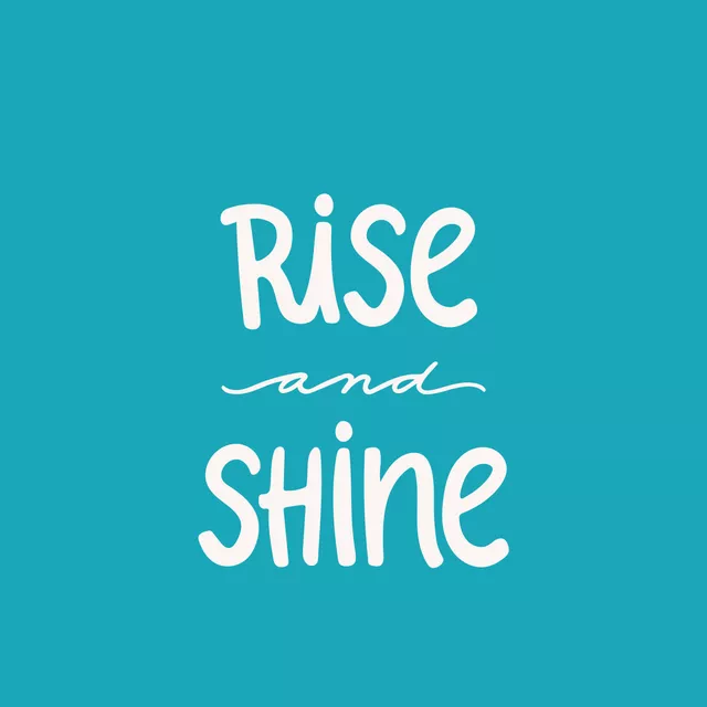 Kissen Rise And Shine türkis