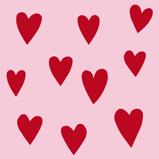 Kissen rote Herzen auf rosa