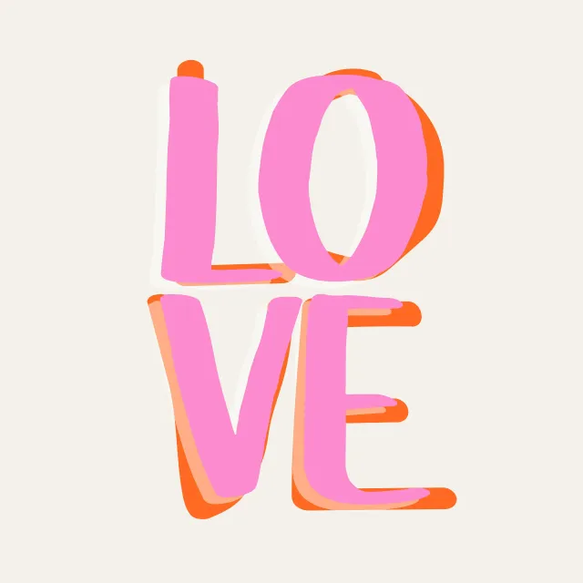 Kissen Pop-Art-Love-Letters
