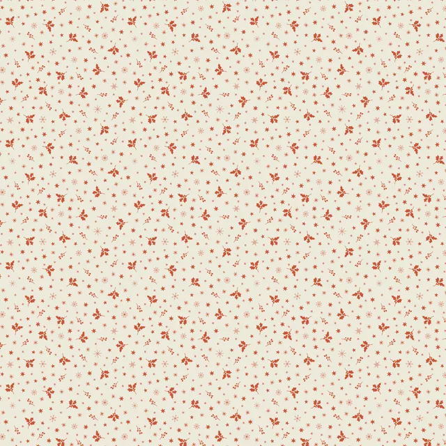 Servietten Weihnachtsblätter Weiss Rot