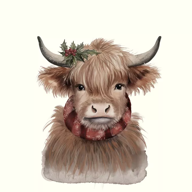 Kissen AlpenChic Zottel  Kuh