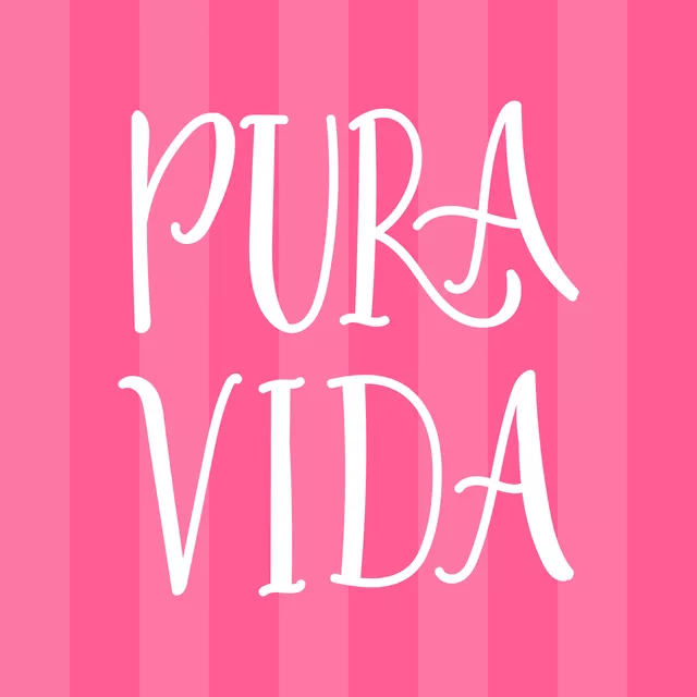 Geschirrtuch Pink Summer Pura Vida Stripes