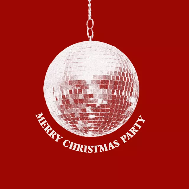 Servietten Christmas Party Discoball Rot