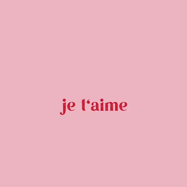 Kissen Je t'aime Pink Rot
