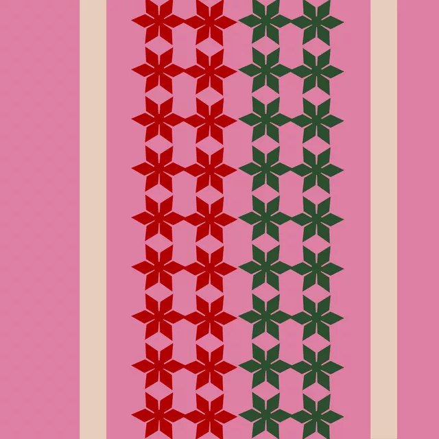 Kissen Sternmuster Streifen Pink