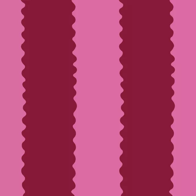 Kissen Wellenstreifen rot pink