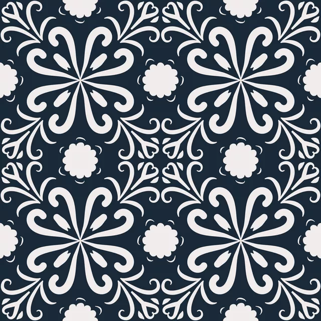 Kissen Blockprint Indigo // Muster 10