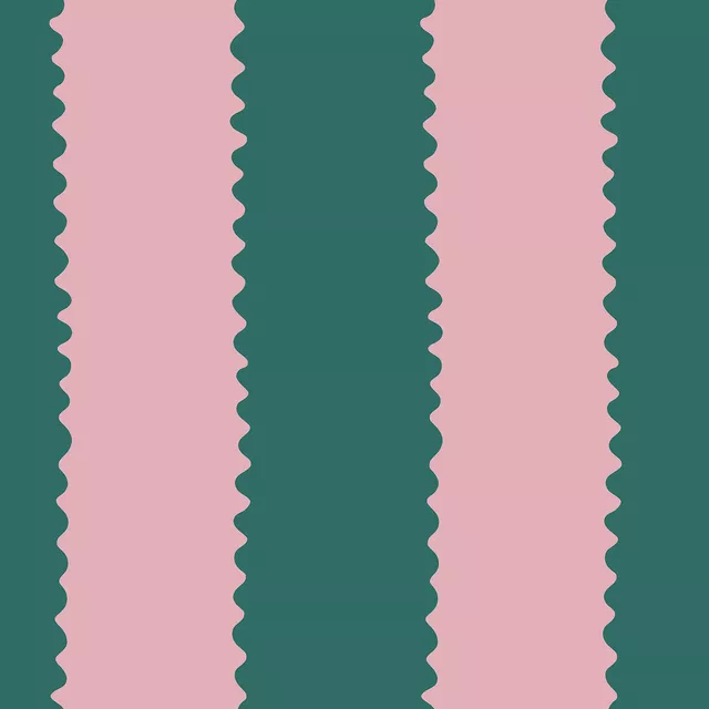 Kissen Breite Streifen grün rosa