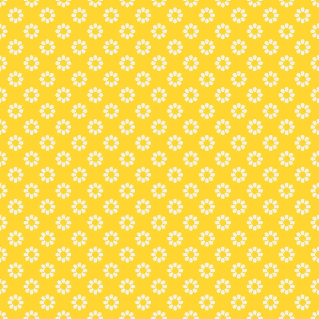 Bodenkissen Muster Blüten gelb