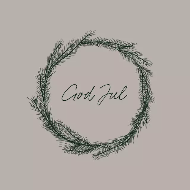 Tischset Mørkegrøn God Jul Krans