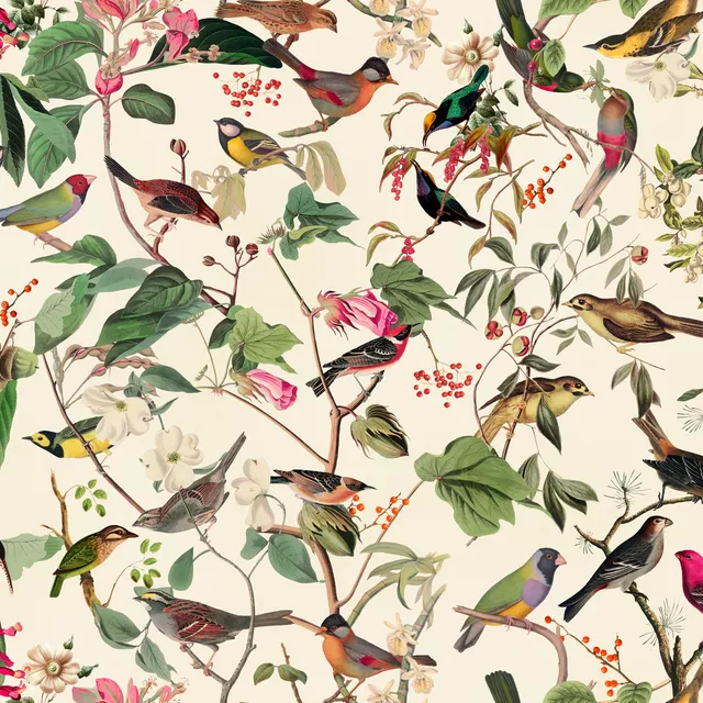 Kissen Midsummer Birds Garden