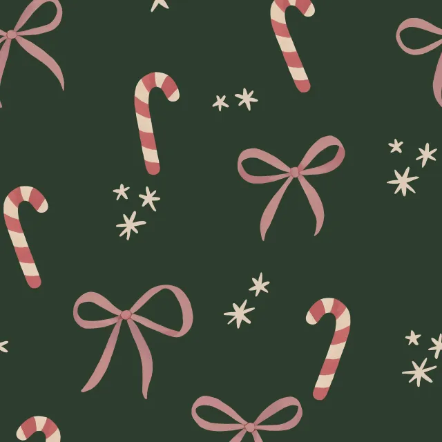 Tischdecke Schleifen Zuckerstangen Sterne