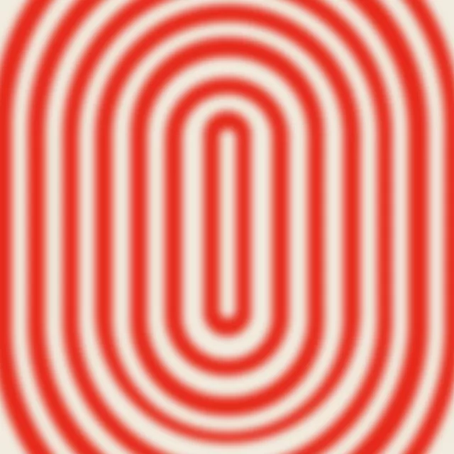 Kissen Gradient Circles Red Beige