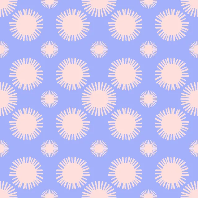 Tischdecke Sunshine Muster Blau Hellrosa