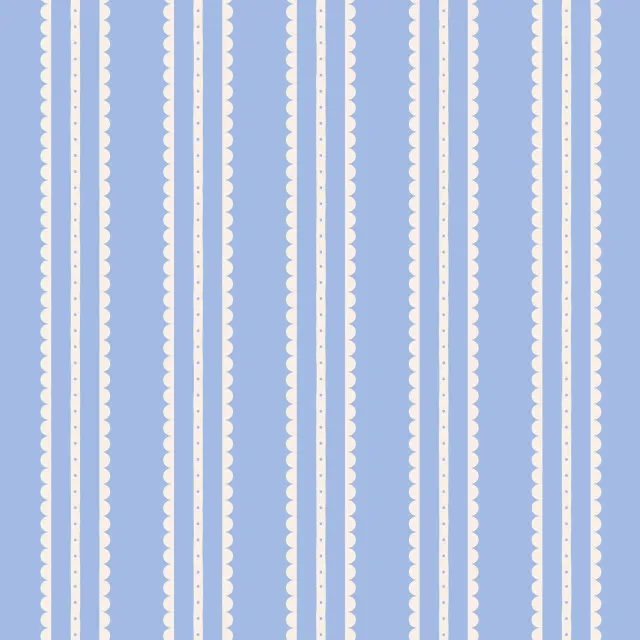 Tischdecke Spitzenstreifen Blau