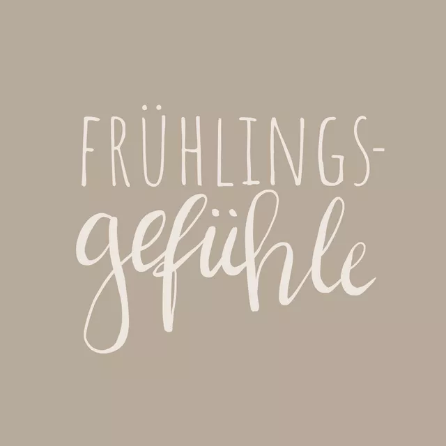 Kissen Frühlingsgefühle beige