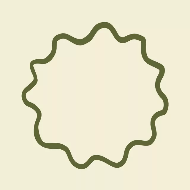 Sitzkissen Wellenrand Beige Green