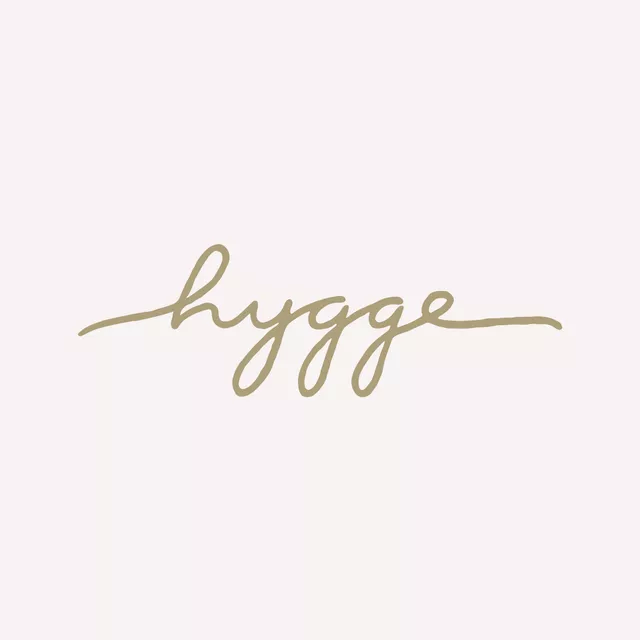 Kissen Hygge Typo Lettering grün