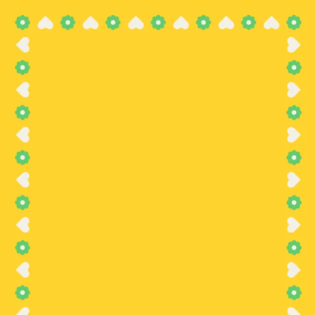 Tischläufer Blumen und Herzen gelb