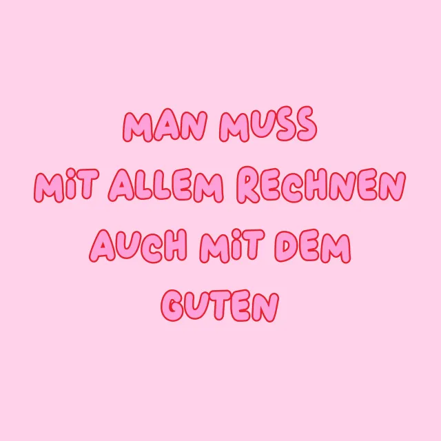 Tischset Lucky Me - Gute Dinge Spruch