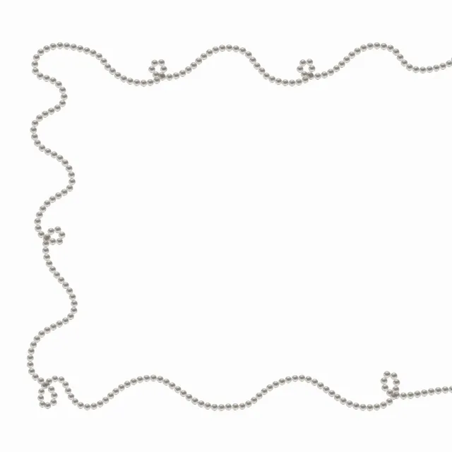 Tischset Perlenkette Rahmen Beige