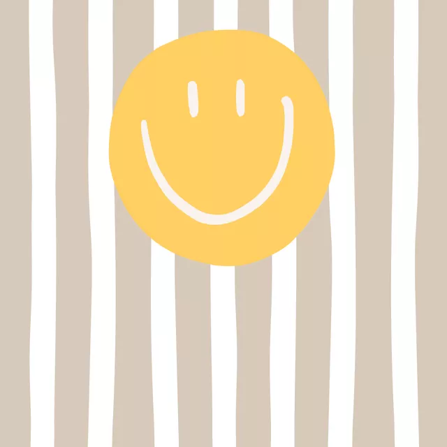 Kissen Smile Stripes beige