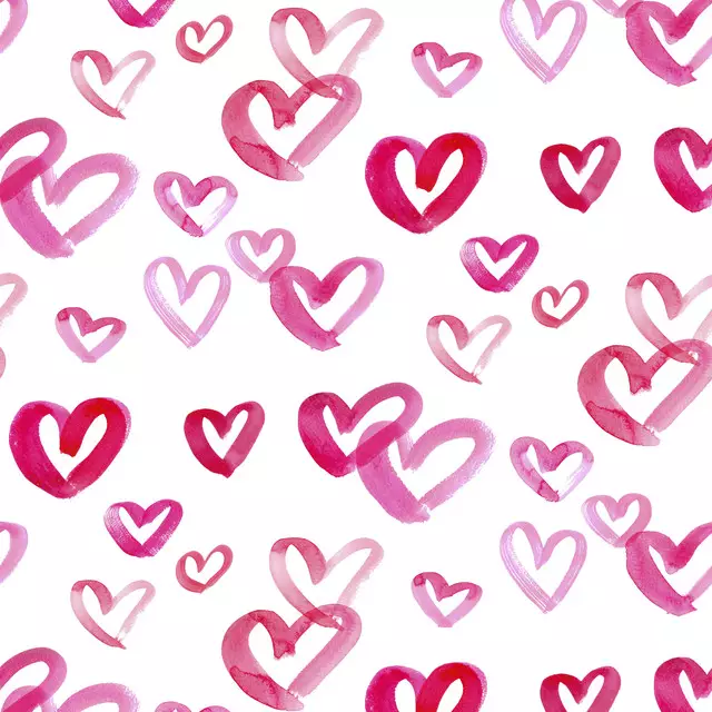 Tischset Watercolor Hearts