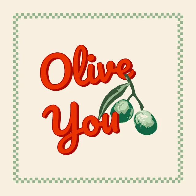Servietten Olive You