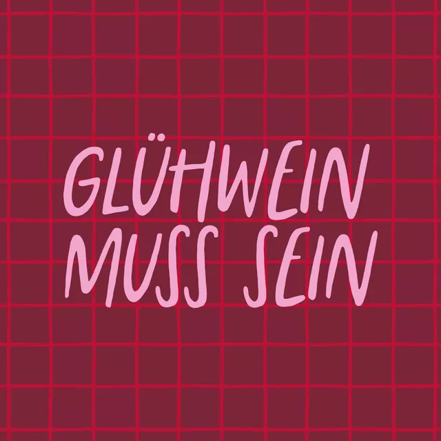 Tischset Glühwein muss sein rot