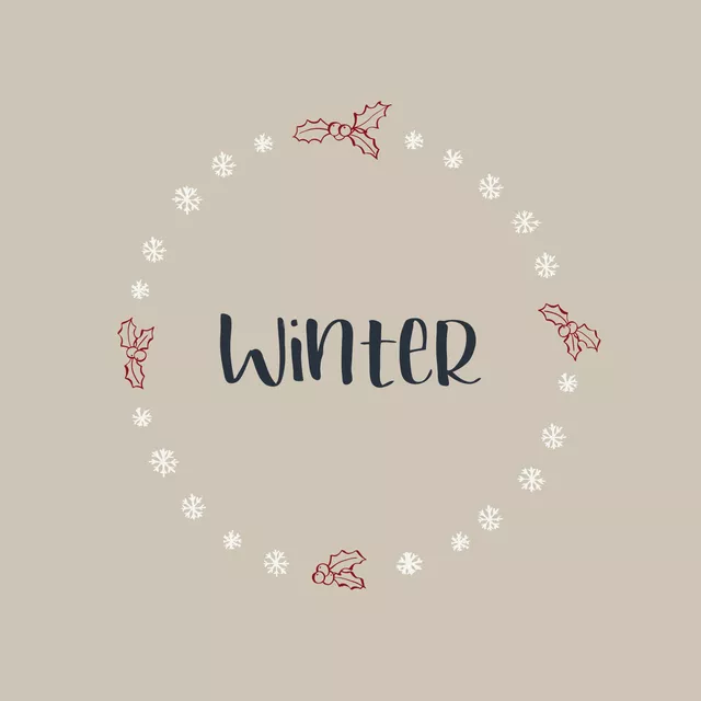 Kissen Winter Kranz cottage beige