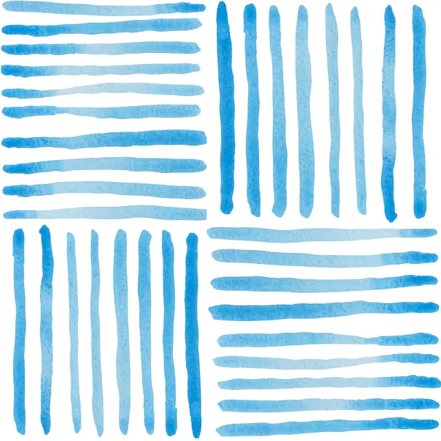 Raffrollo blaues Streifenmuster Sommer