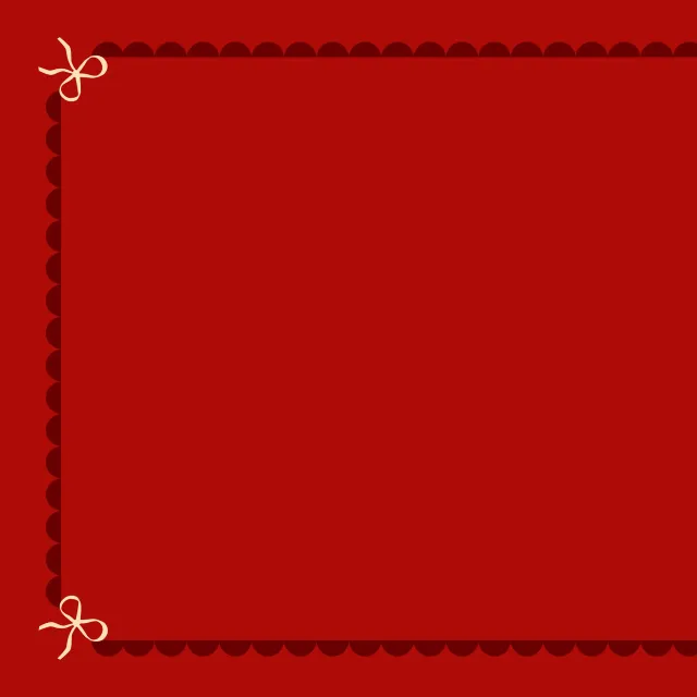 Tischset Vier Schleifen rot