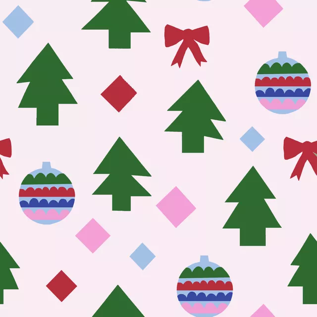 Servietten Weihnachtsmuster auf hellrosa