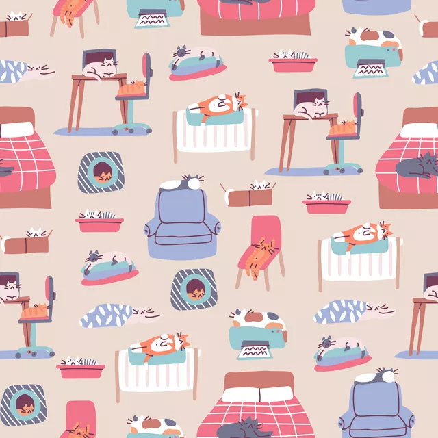 Kissen Cats Sleeping