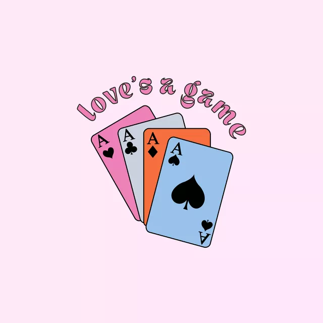 Kissen Love's a Game Rosa