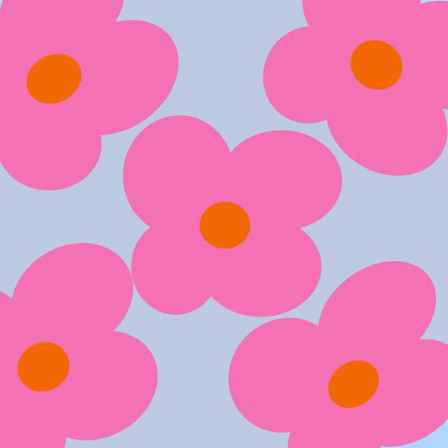 Kissen Butterblümchen Pink Auf Blau