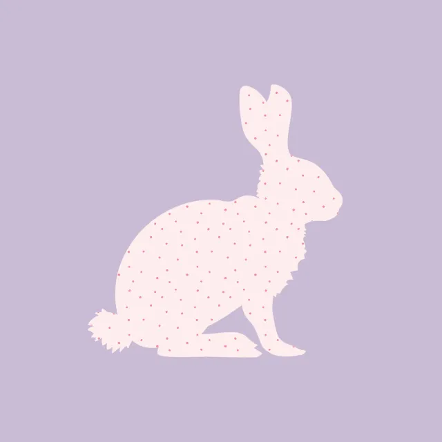 Servietten Rosa Hase Polka Dots Lila