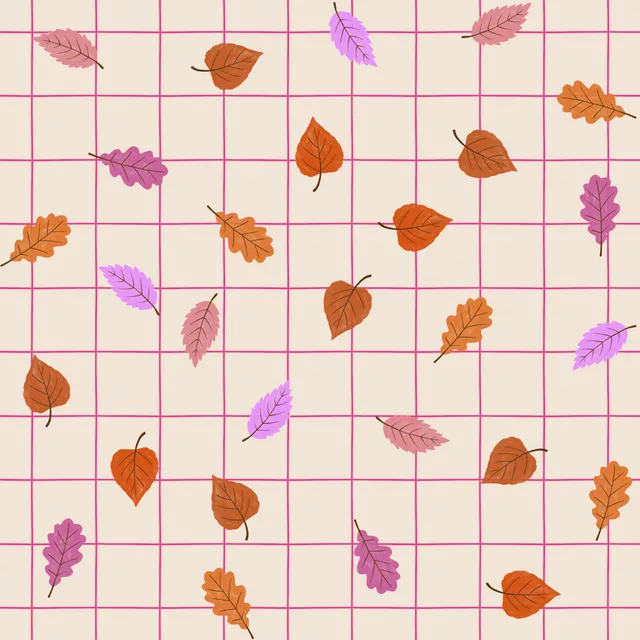 Kissen Checks Herbstblätter