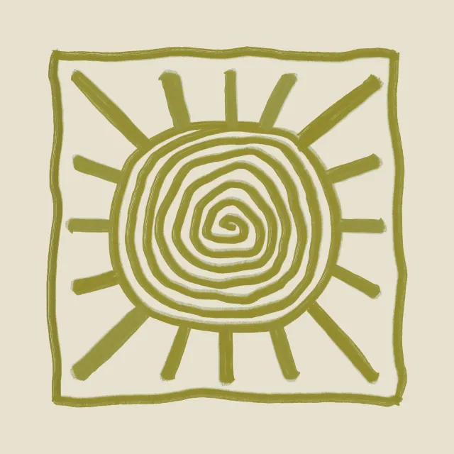 Kissen Abstract Swirl Sun